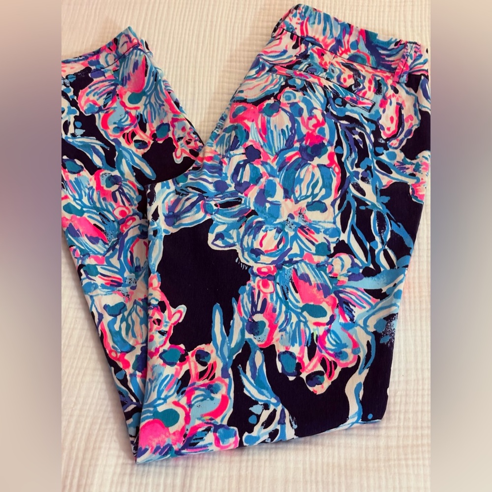 LILLY PULITZER BRIGHT PANTS JEANS NWOT LADIES SIZE 4 SEE PICS EXCELLENT